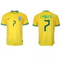 Koszulka piłkarska Brazylia Lucas Paqueta #7 Strój Domowy MŚ 2022 tanio Krótki Rękaw